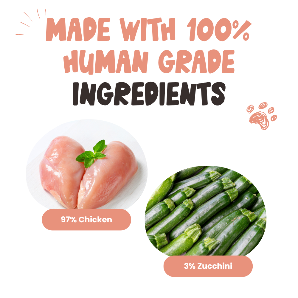 Chicken & Zucchini Bites Dog Treats