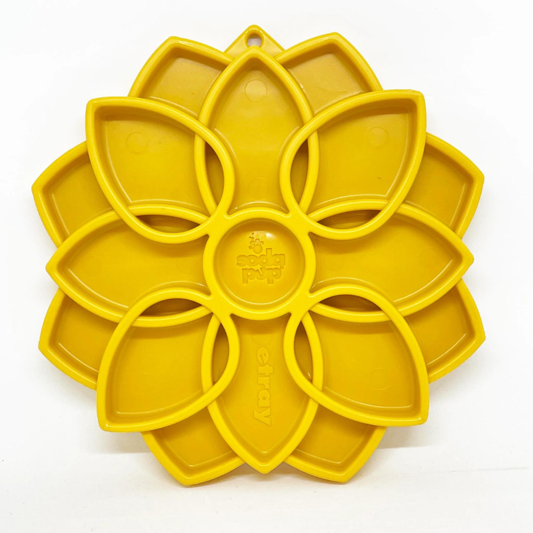 Slow Feeder Tray - Mandala Yellow