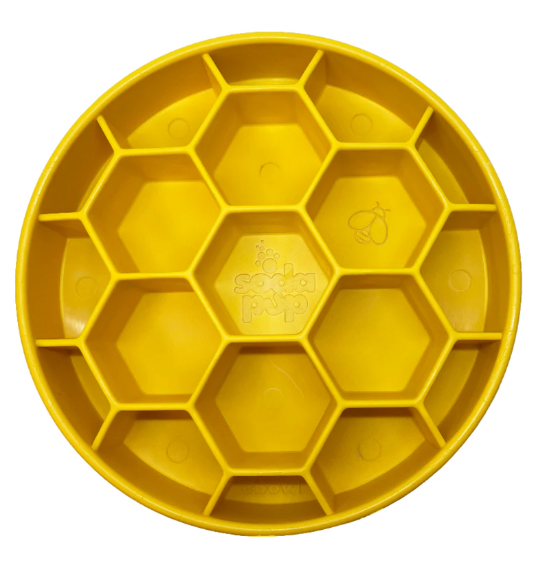 slow feeder dog bowl honeycomb