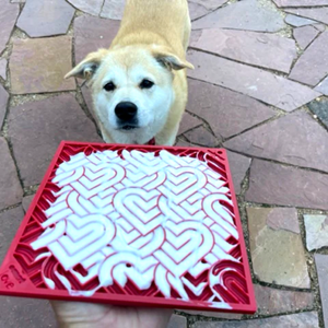 Dog Lick Mat - Hearts